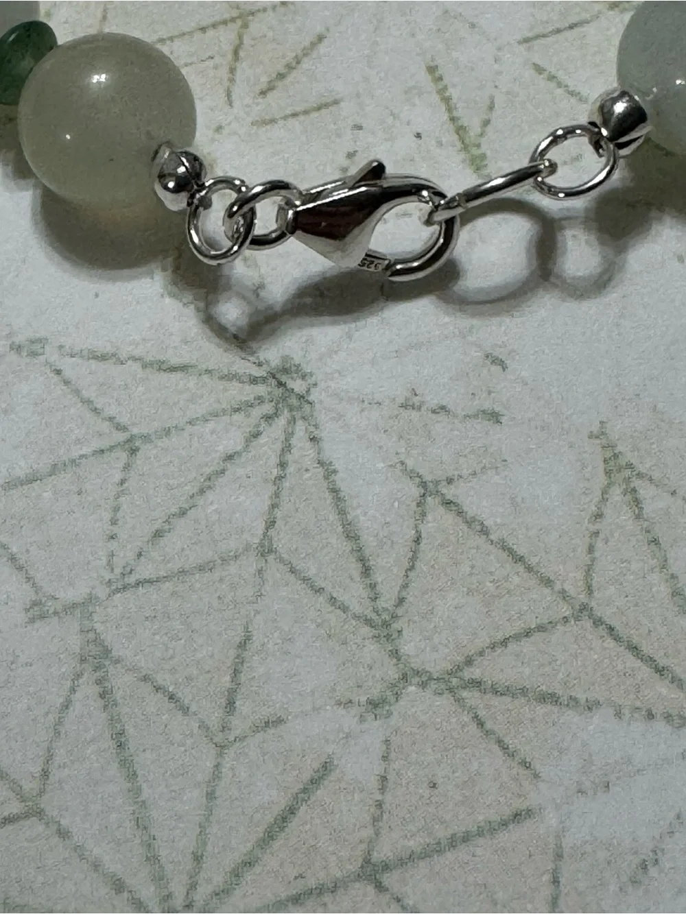 JADE BRACELET WITH STERLING SILVER